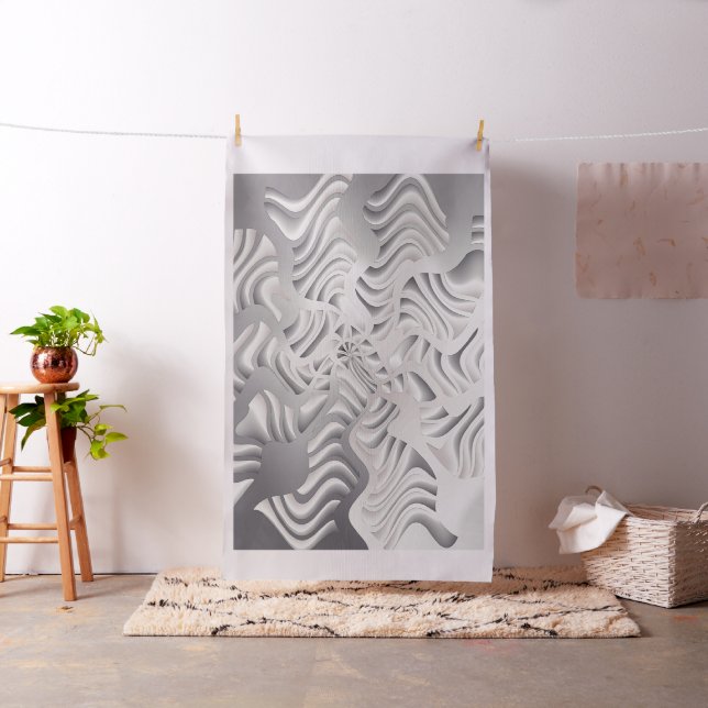 silver snowflake fabric (In Situ)