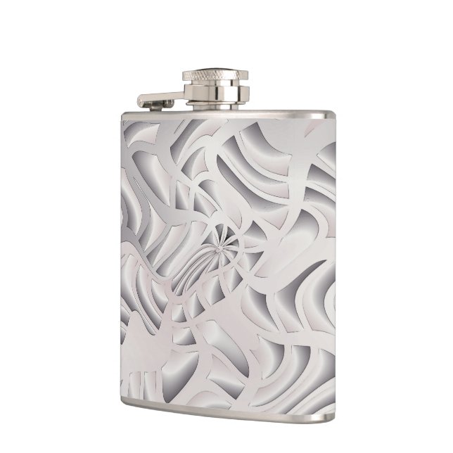 silver snowflake flask (Left)
