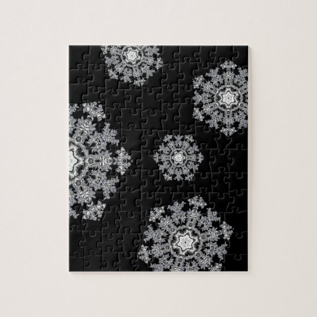 Silver Snowflake Jigsaw Puzzle (Vertical)