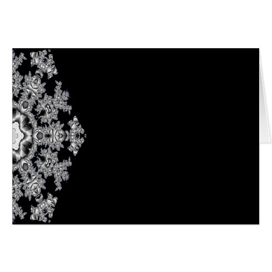Silver Snowflake (landscape) Cards (Front Horizontal)