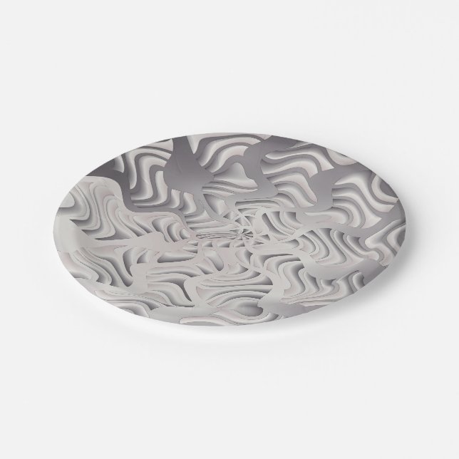 silver snowflake paper plates (Angled)