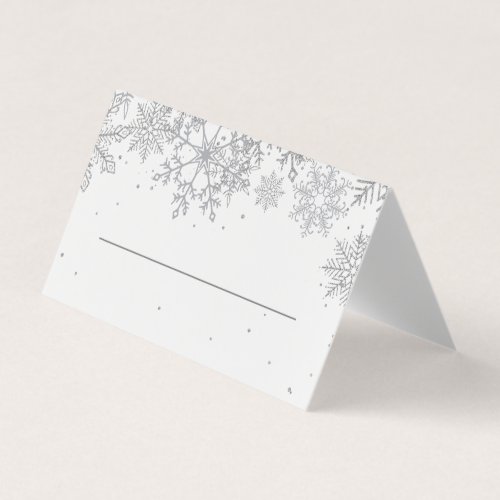 Silver Snowflake Place Cards