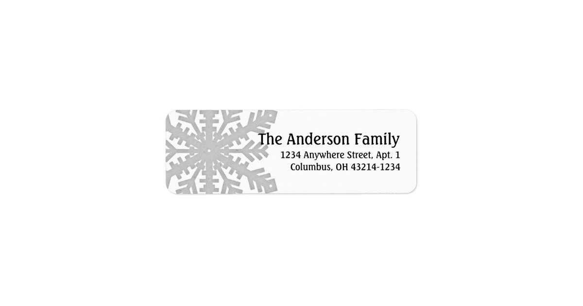 Silver Snowflake :: Return Address Labels | Zazzle