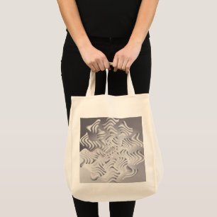silver snowflake tote bag