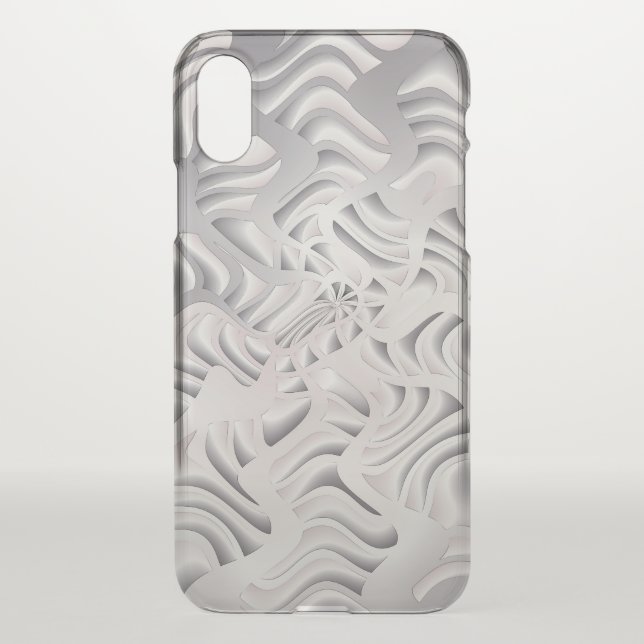 silver snowflake uncommon iPhone case (Back)