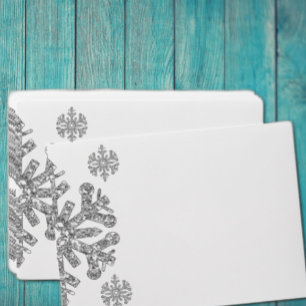 Silver Snowflake Winter Bridal Shower Envelope
