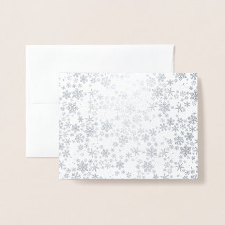 Silver Snowflake Winter Card
