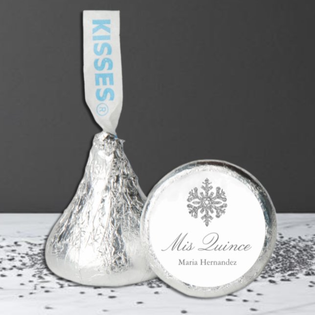 Silver Snowflake Winter Quinceanera Hershey®'s Kisses® (Creator Uploaded)