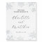 Silver Snowflake Winter Wedding Welcome Sign