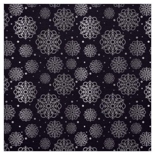 Silver snowflake with fish scales pattern fabric