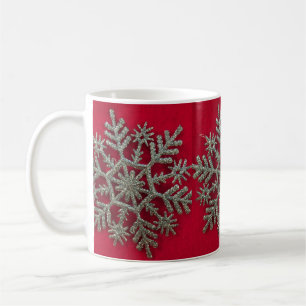 Silver Snowflakes Coffee Mug