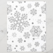 Silver snowflakes on white (Back)