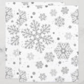 Silver snowflakes on white (Front/Back)