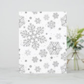 Silver snowflakes on white (Standing Front)