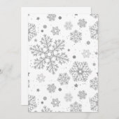 Silver snowflakes on white (Front/Back)