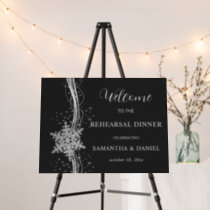 Silver Snowflakes Rehearsal Dinner Welcome Sign