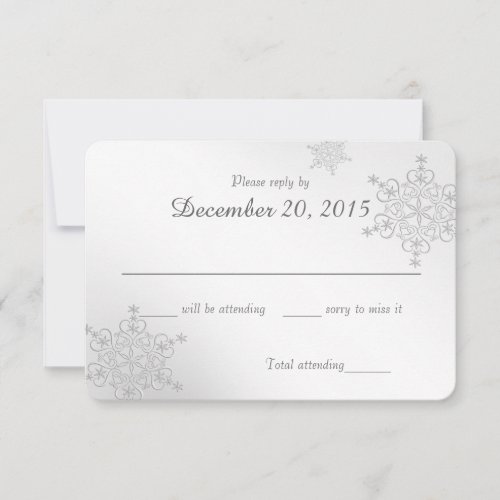 Silver Snowflakes Response Card