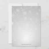 Silver Snowflakes Winter Bridal Shower Invitation (Back)