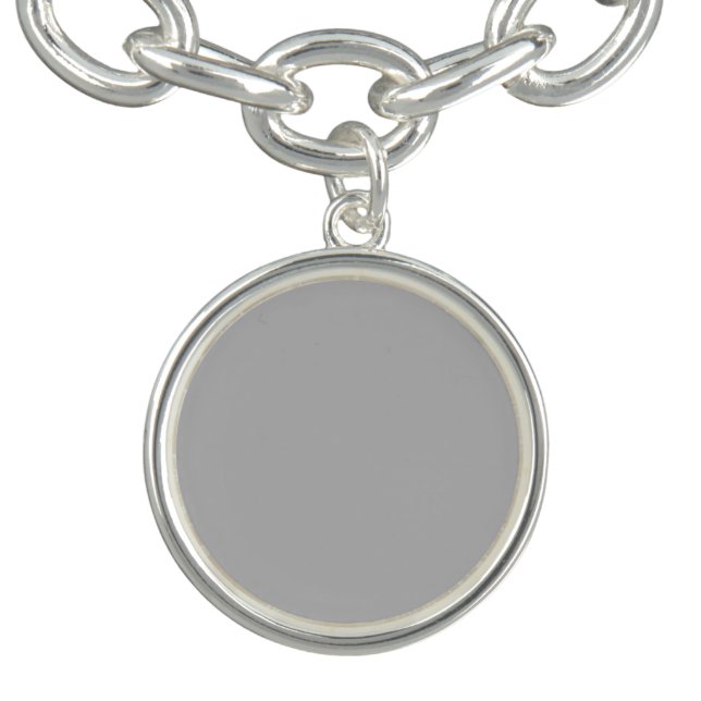 Silver Solid Color Charm Bracelet (Design)