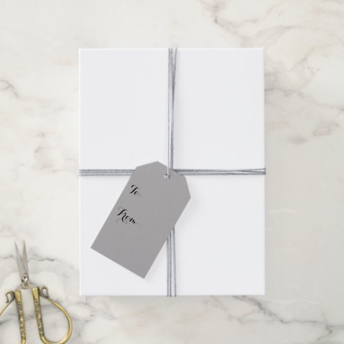 Silver Solid Color Gift Tags