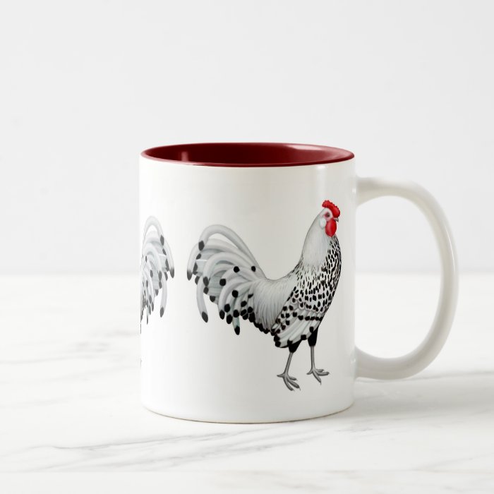 Silver Spangled Hamburg Rooster Mug