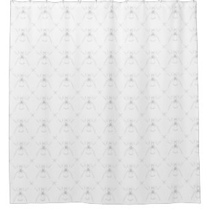Silver sparkle accent pattern holiday glitter shower curtain