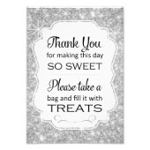 Silver Sparkle Candy Buffet Bridal Shower Sign (Front)