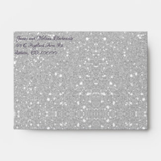 silver sparkle envelope