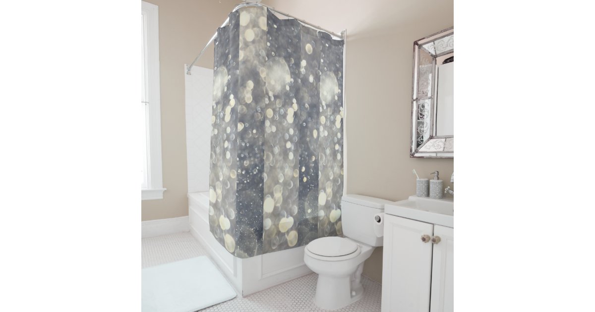 Silver Sparkle Glitter Glamour Glam Modern Trendy Shower