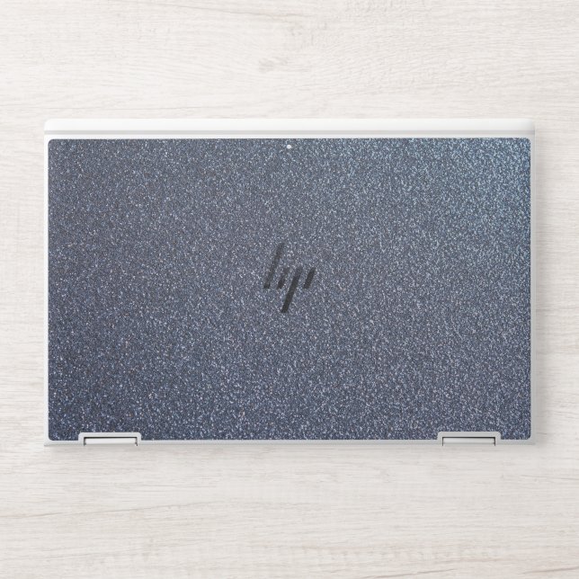 Silver Sparkle Glitter HP Laptop Skin (Front)
