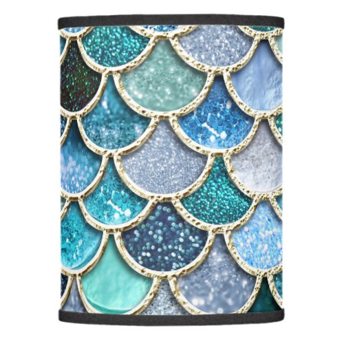 Silver Sparkle Glitter Mermaid Scales Lamp Shade