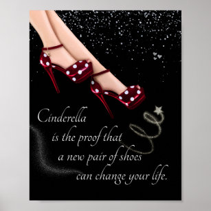 Red Bottom Heels Louboutin Classic Black Pumps Poster, Zazzle