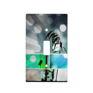 Silver Sparkle Grass Drama Light Switch Cover