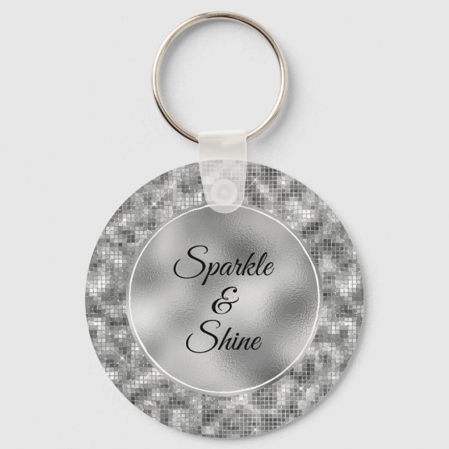 Silver Sparkle Keychain (Front)
