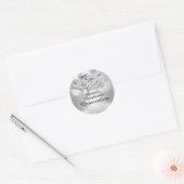 Silver Sparkle Masquerade Quinceanera Sticker (Envelope)
