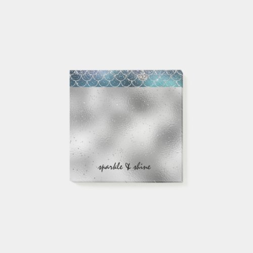 Silver Sparkle Mermaid Post_it Notes