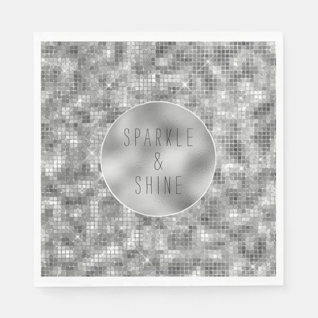 Silver Sparkle Napkins (Front)