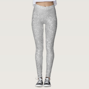 Silver Sparkle Shimmery Leggings