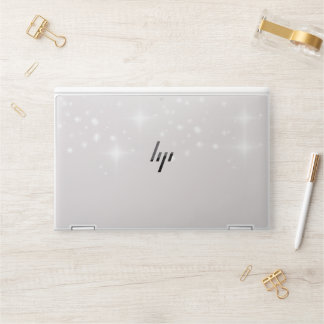 Silver Sparkle Stars Aesthetic Laptop Skin