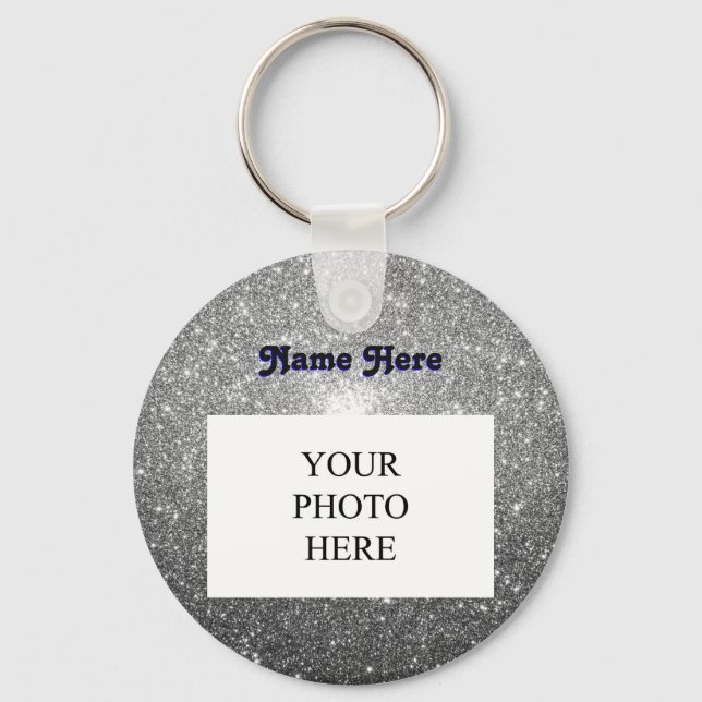 Silver Sparkles | Custom Keychain (Front)