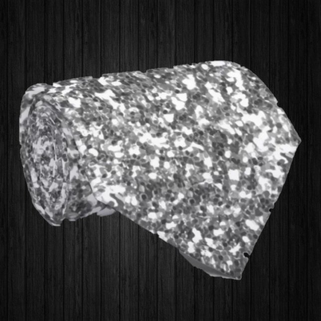 Silver Sparkles Faux Glitter Fancy Luxury  Neck Tie (Creator Uploaded)