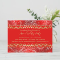 Silver Sparkles Holiday Party Invitation