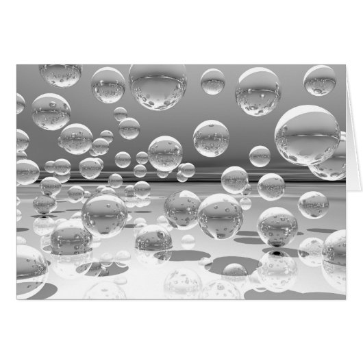 Silver Spheres Cards (Front Horizontal)