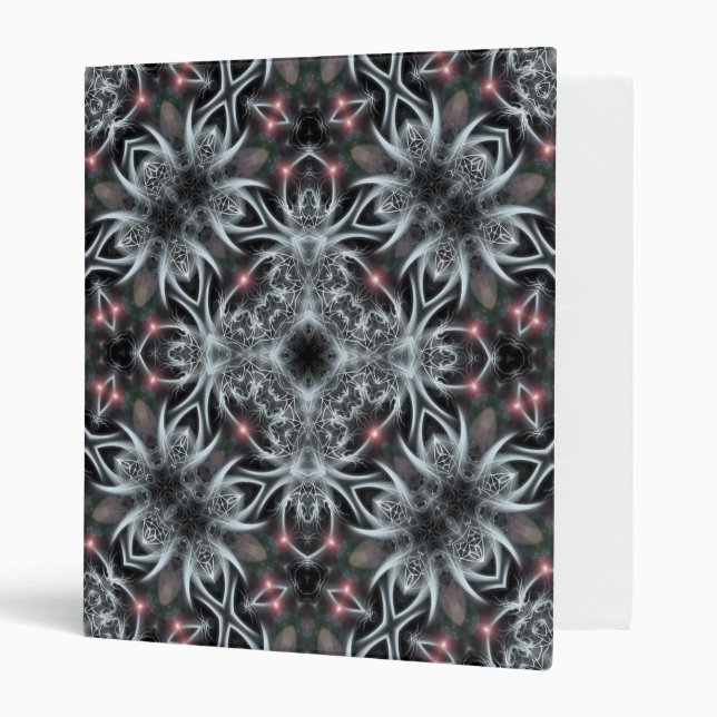 Silver Spider :Geometric Fractal Art Album Binder (Front/Inside)