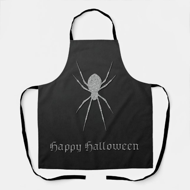 Silver Spider Halloween Apron (Front)