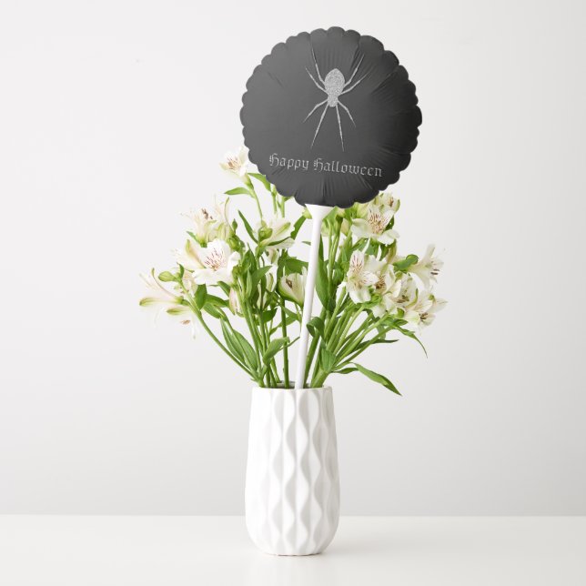 Silver Spider Halloween Balloon (Vase)