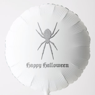 Silver Spider Halloween Balloon