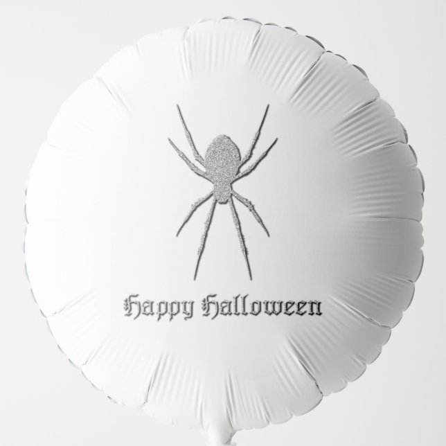 Silver Spider Halloween Balloon (Front)