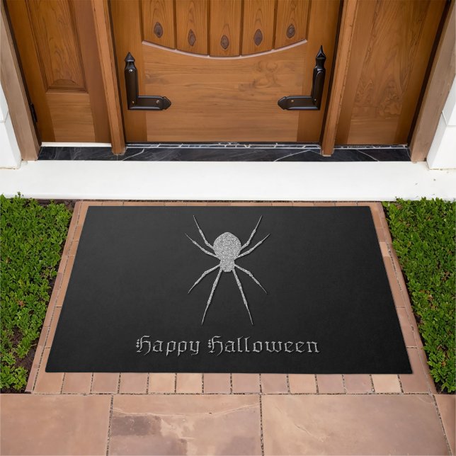 Silver Spider Halloween Doormat (Outdoor)