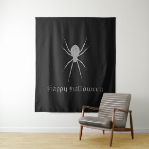 Silver Spider Halloween Photo Backdrop